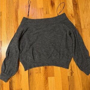H&M Charcoal Off-Shoulder Sweater